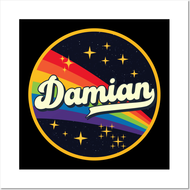 Damian // Rainbow In Space Vintage Style Wall Art by LMW Art